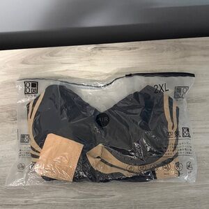 Black and Tan Bra 2XL